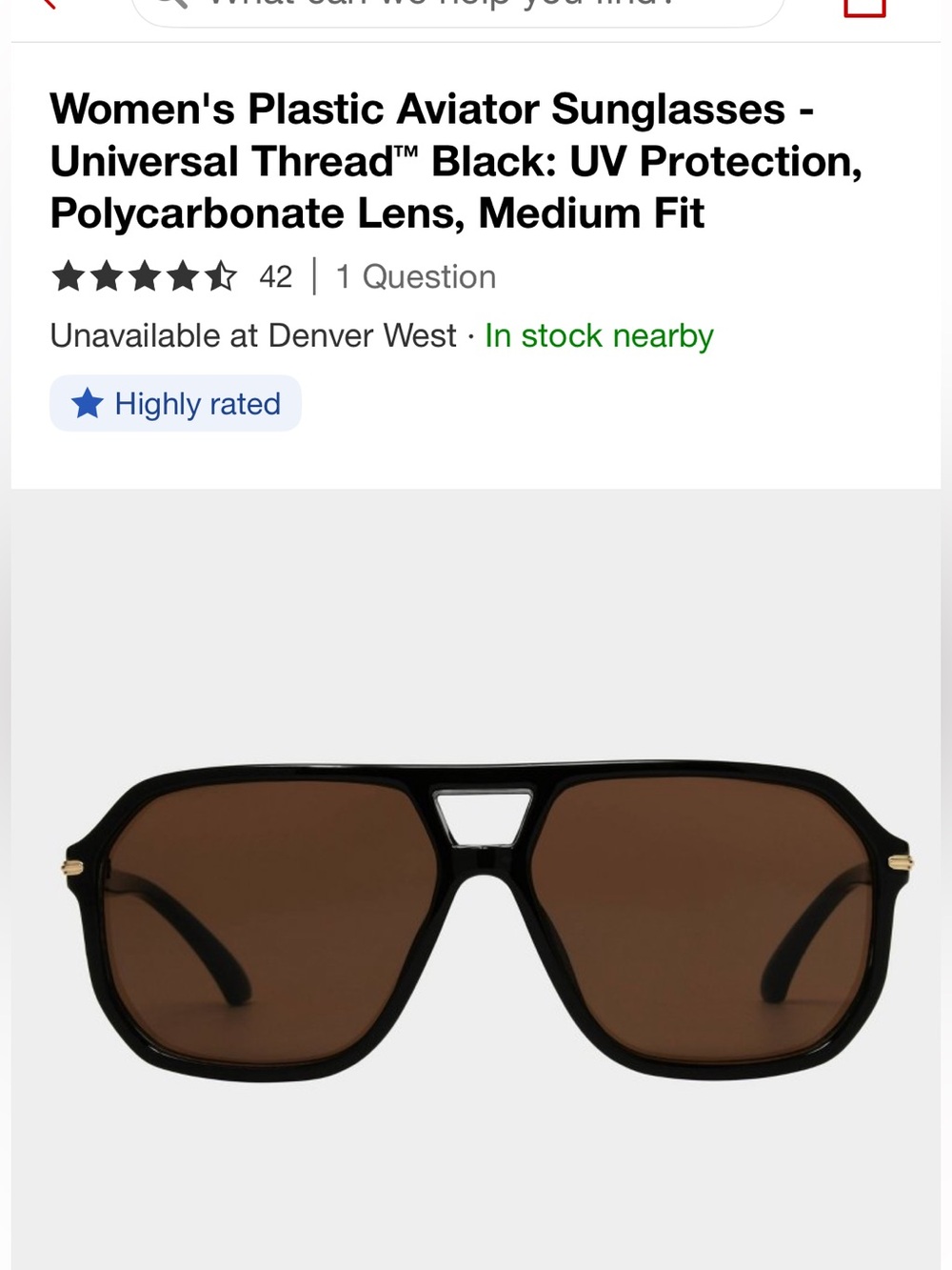 Women’s aviator sunglasses NWT